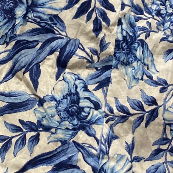 H&M Draped Linen Blend Blue Floral Skirt size 10 NWT T53 - Picture 8 of 8